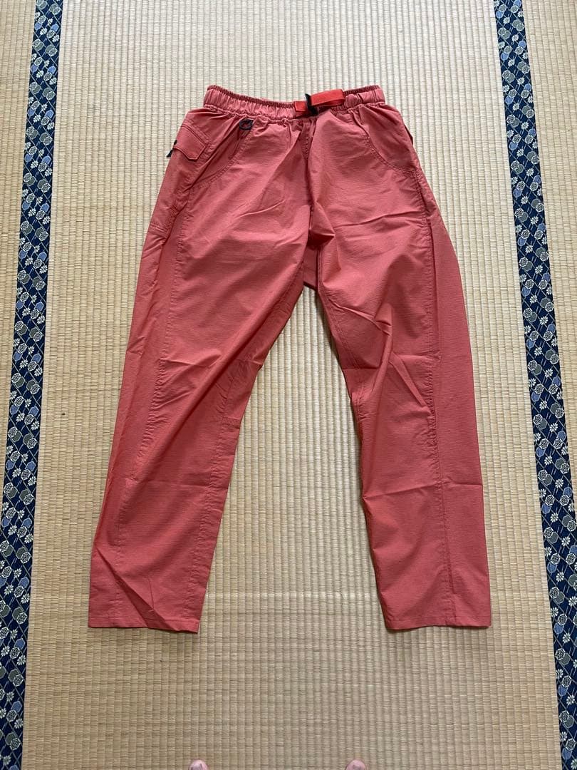 山と道　オレンジ アウトドア　ウエストゴム　レディース　M