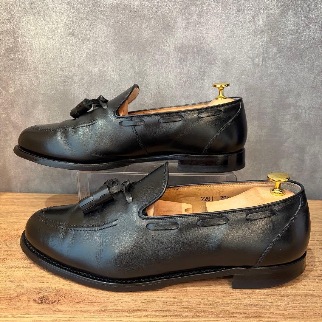 【美品】 スコッチグレイン ヴェント タッセルローファー ブラック 2261