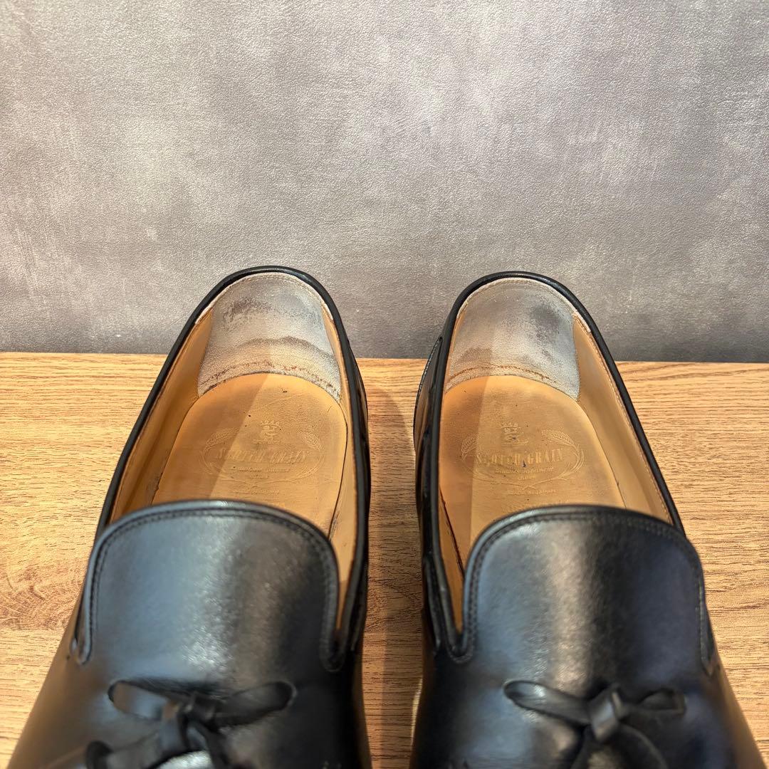 【美品】 スコッチグレイン ヴェント タッセルローファー ブラック 2261