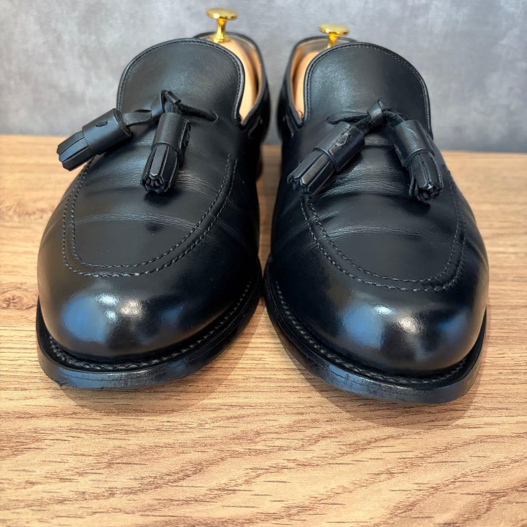 【美品】 スコッチグレイン ヴェント タッセルローファー ブラック 2261