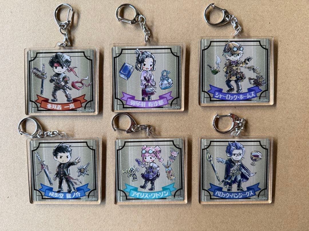 大逆転裁判 グラフアート アクリルキーホルダー 6個セット