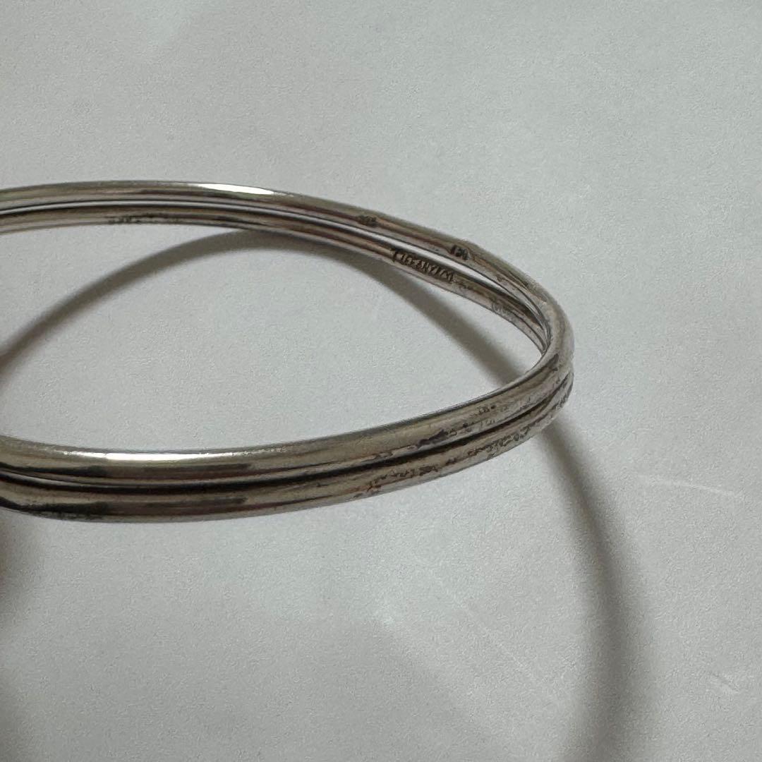 TIFFANY ティファニー ダブルフック&アイ コンビ バングル925 750