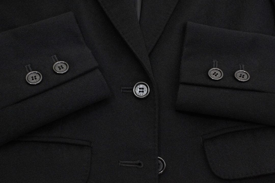 イネド スカートスーツ 7 カシミヤ100% S 黒 08★未使用に近い極美品★