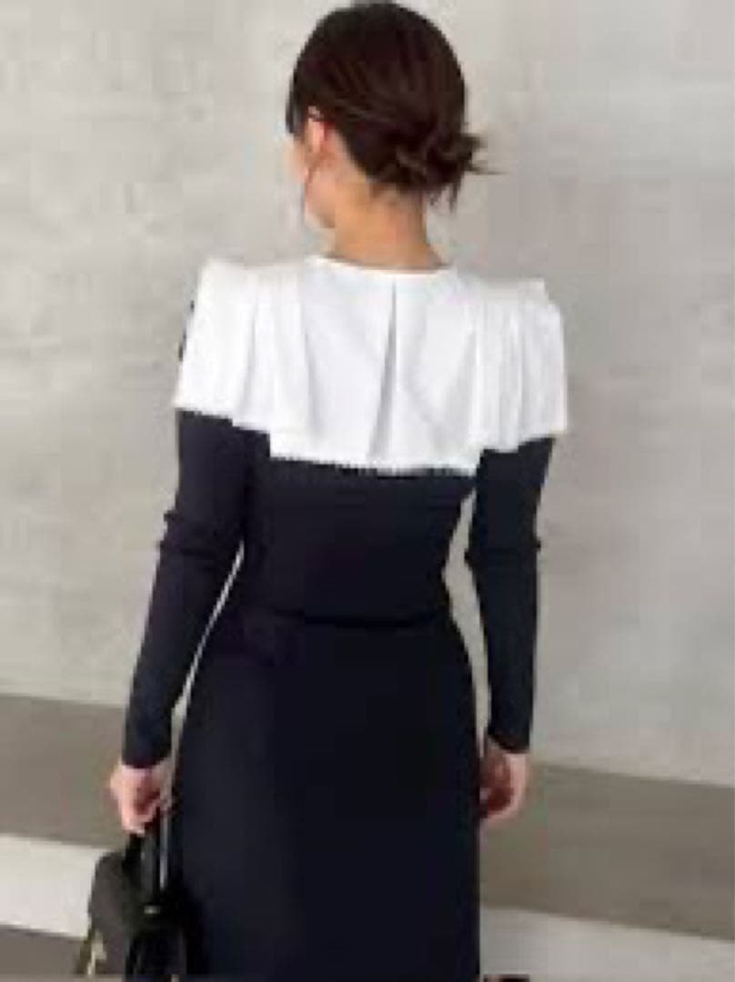 mipo　　セーラーカラーニットワンピース