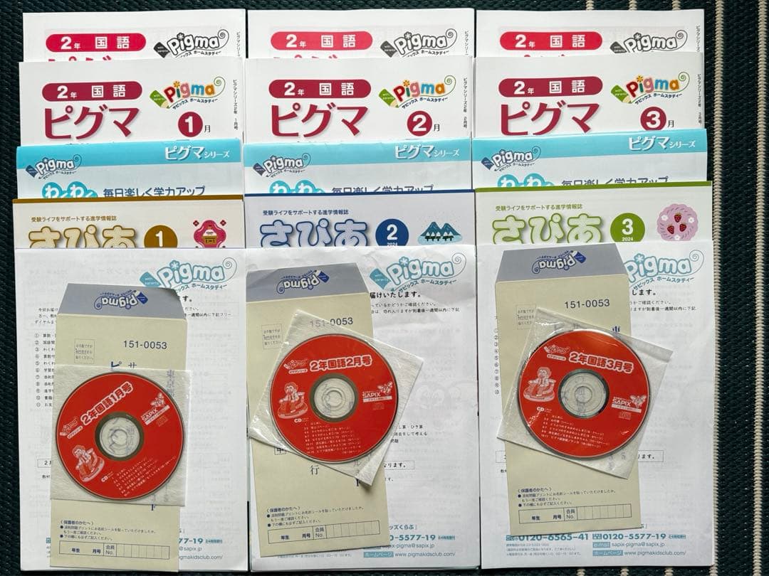 ピグマキッズ SAPIX 2年生 2023/4~2024/3 未使用 ピグマ