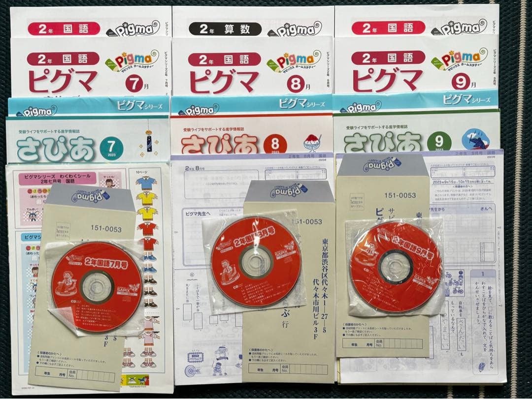 ピグマキッズ SAPIX 2年生 2023/4~2024/3 未使用 ピグマ
