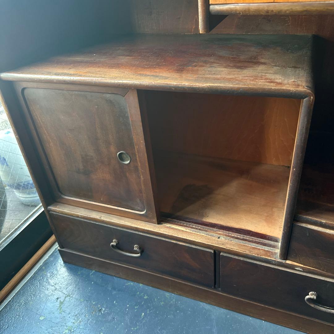 瞬間的お値下げ‼️ヴィンテージ　茶箪笥　アザミの絵が描かれていて素敵❣️