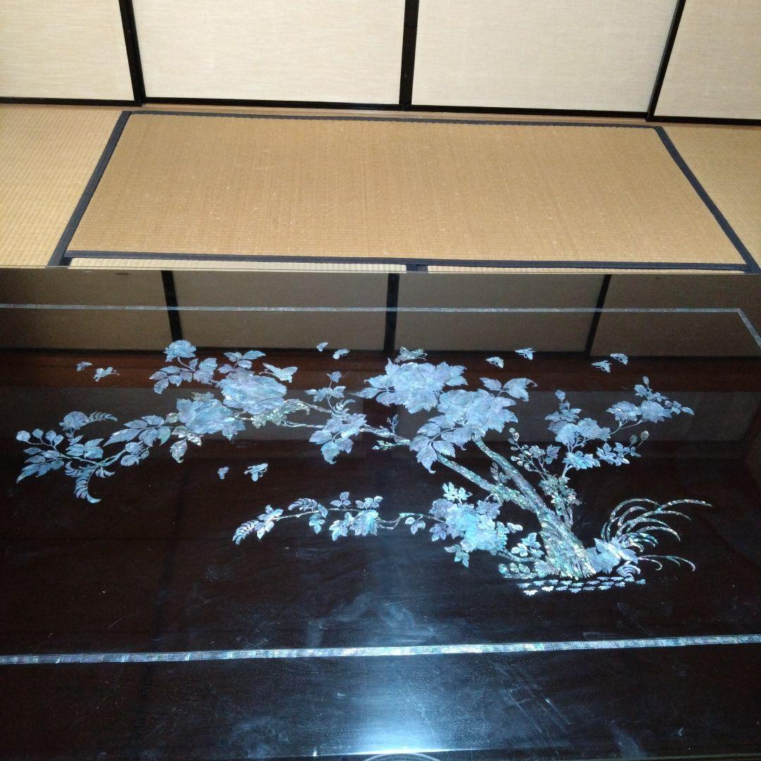 「黒うるし地」に「螺鈿細工（らでんざいく）座卓」「高級」「和室」「ローテーブル」