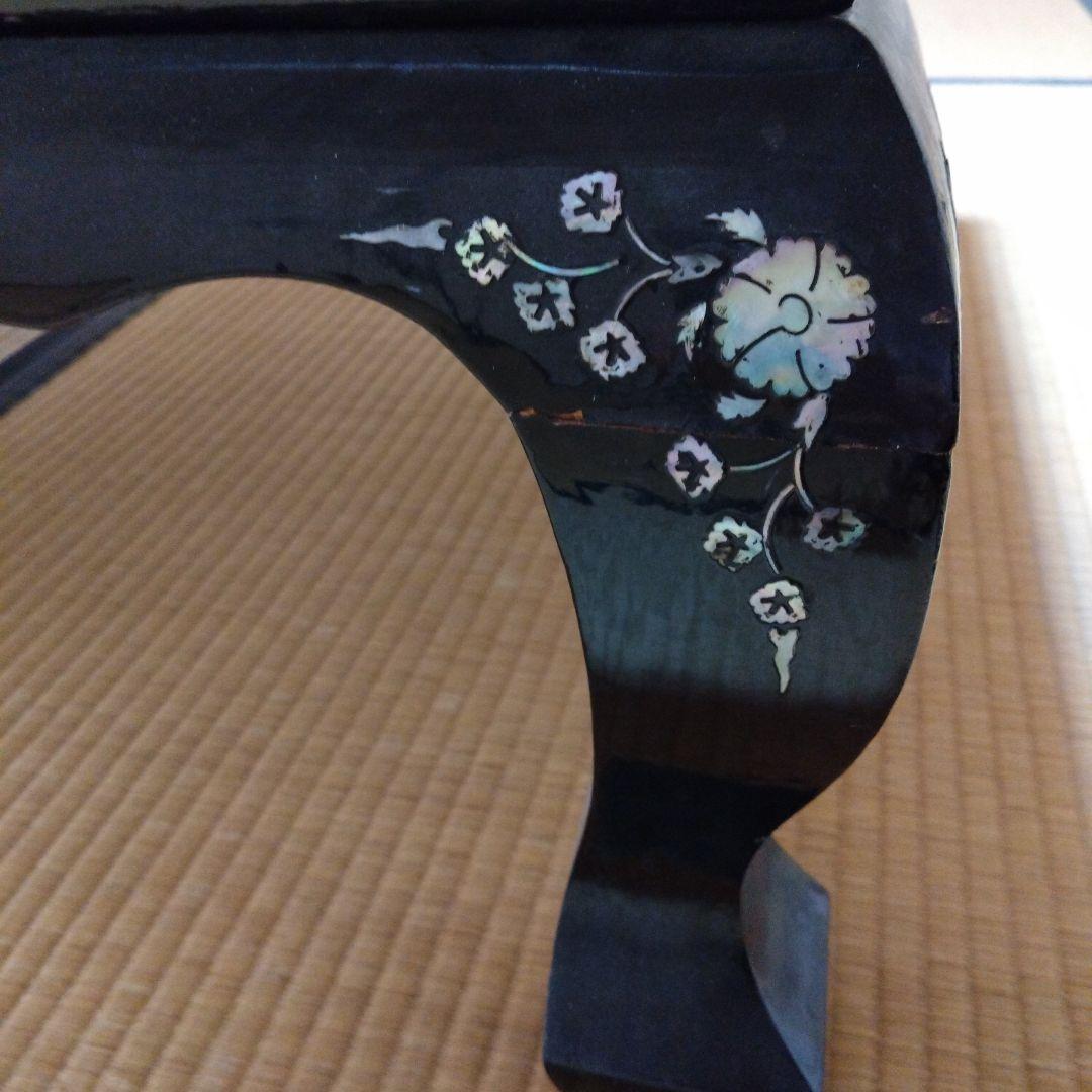 「黒うるし地」に「螺鈿細工（らでんざいく）座卓」「高級」「和室」「ローテーブル」