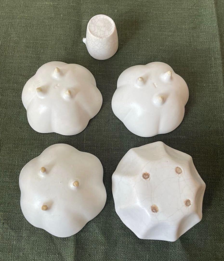 安藤雅信 朝顔小鉢 ミルクピッチャー 銀皿 他