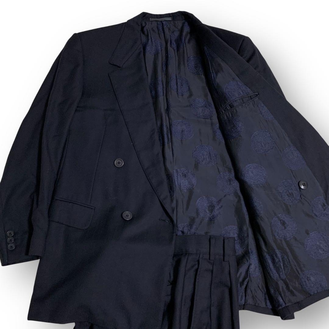 【大きいサイズ】 ヴェルサーチ ダブル スーツ セットアップ メドゥーサ メンズ