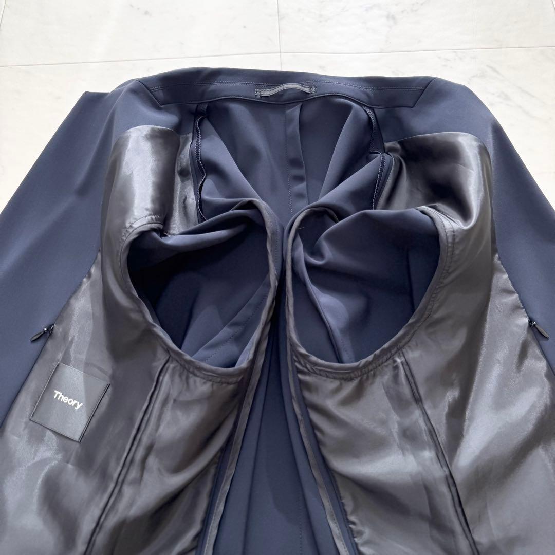 【美品】Theory セオリー トラベルスーツ ジャージー ビジネス ネイビー