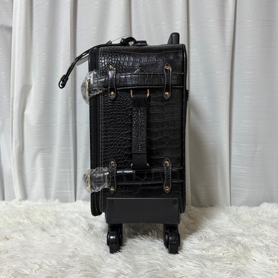 ⭐️新品未使用⭐️　スワニー フルクロコトランク　T-350　4輪　18ℓ 黒