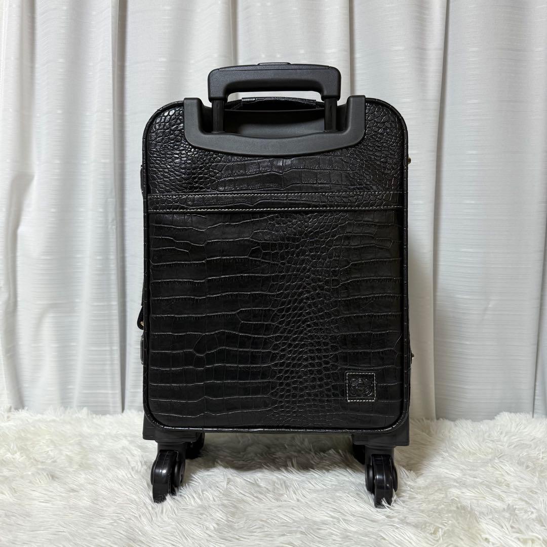 ⭐️新品未使用⭐️　スワニー フルクロコトランク　T-350　4輪　18ℓ 黒