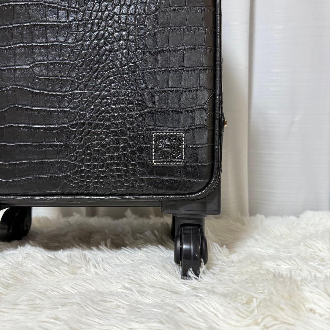 ⭐️新品未使用⭐️　スワニー フルクロコトランク　T-350　4輪　18ℓ 黒