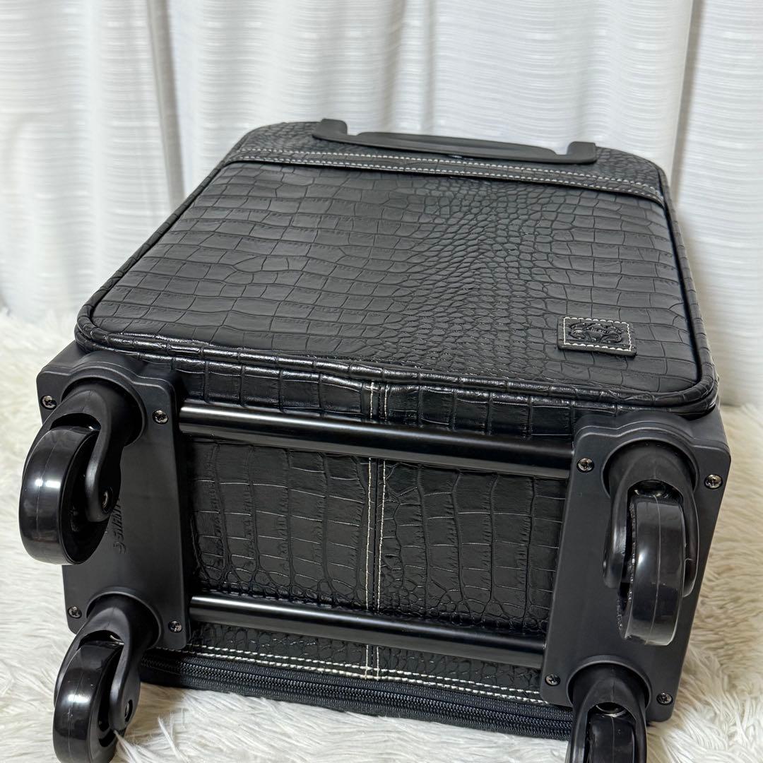 ⭐️新品未使用⭐️　スワニー フルクロコトランク　T-350　4輪　18ℓ 黒