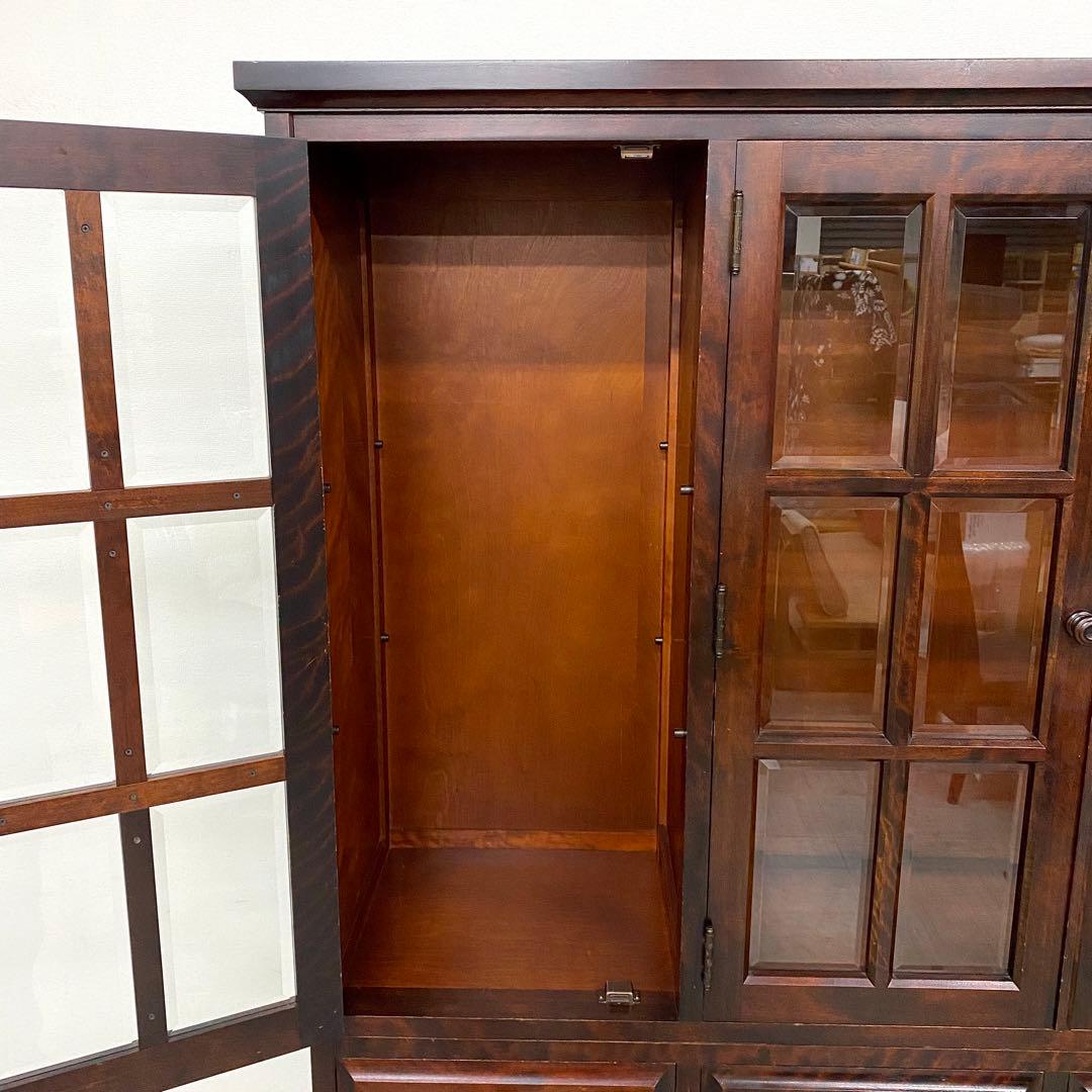 北海道民芸家具 北民 食器棚 飾り棚 民芸 キッチンボード 4