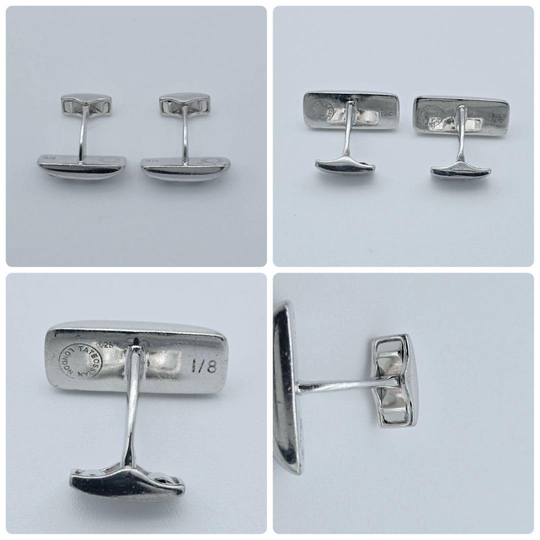 ★TATEOSSIAN★ カフリンクス ストーン レッド SV925 シルバー