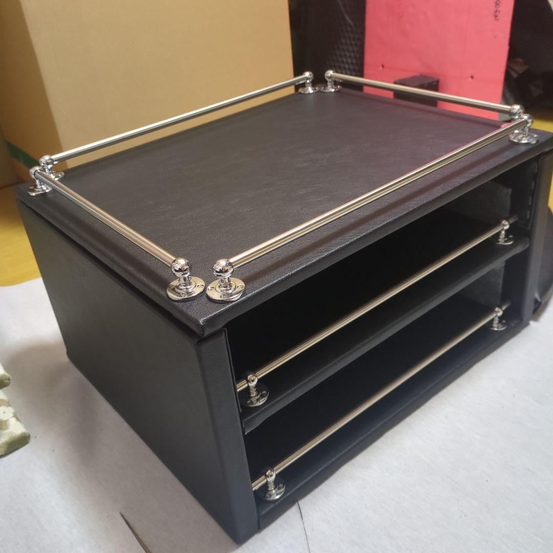 【YUKI】コンソールBOX棚（載せタイプ）&コンソール前蓋【BKレザー】