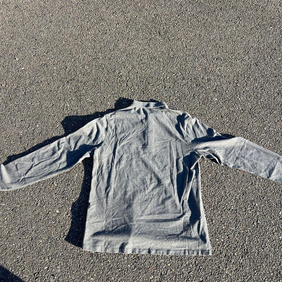 STONE  グレー 長袖ポロシャツ