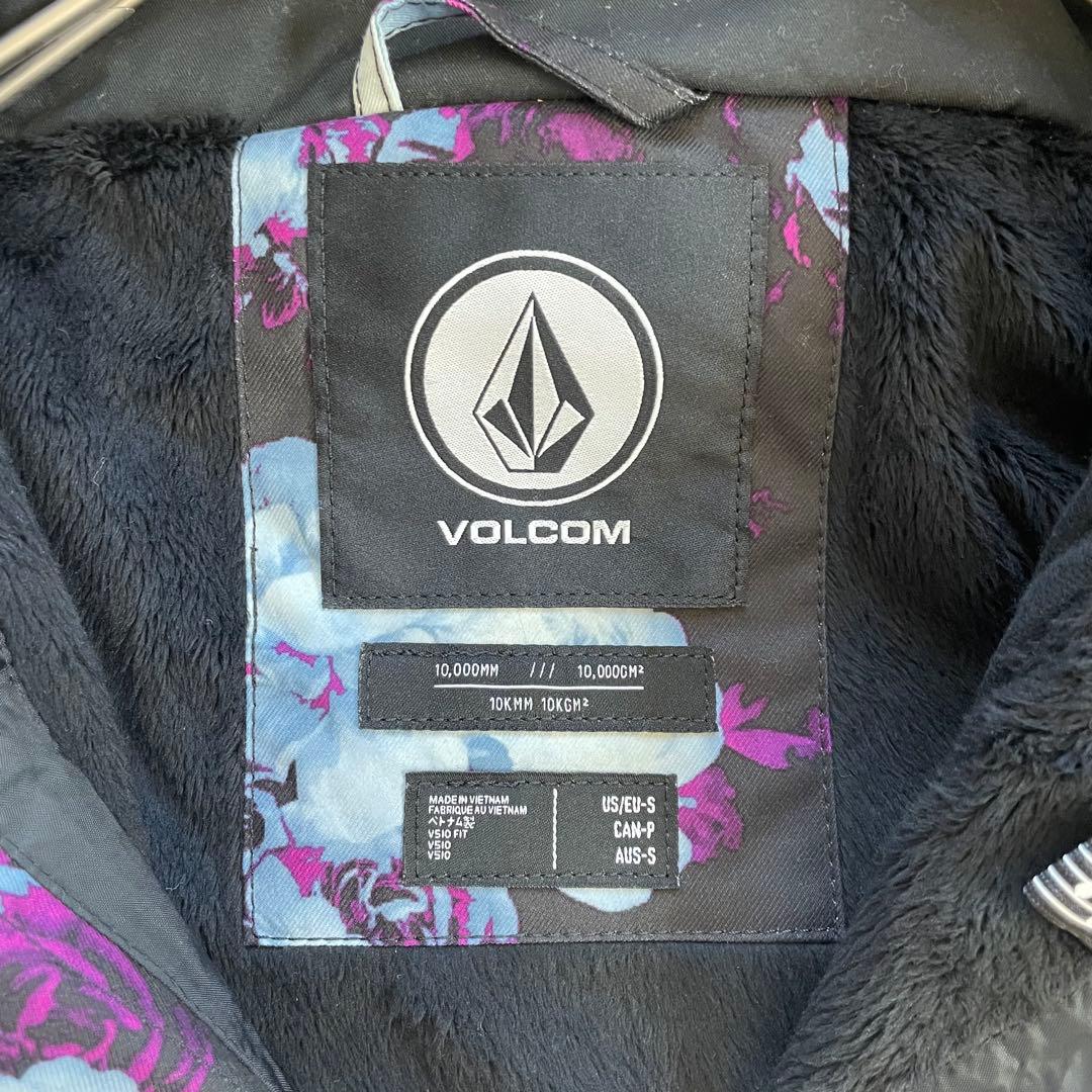 4440【新品タグ付き】ボルコム スノボウェア ジャケット 花柄 レディース 黒