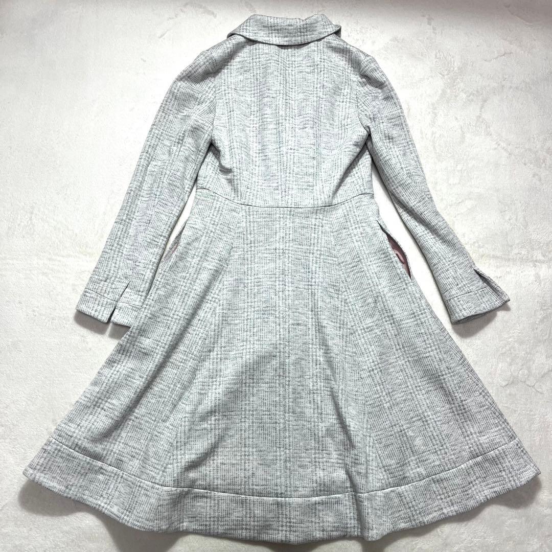 【美品】kay me ケイミー グレンチェック チェスターコート 7 希少レア