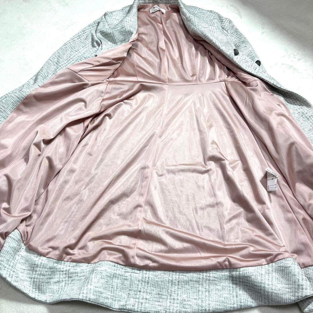 【美品】kay me ケイミー グレンチェック チェスターコート 7 希少レア