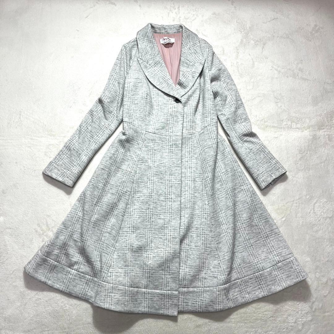 【美品】kay me ケイミー グレンチェック チェスターコート 7 希少レア