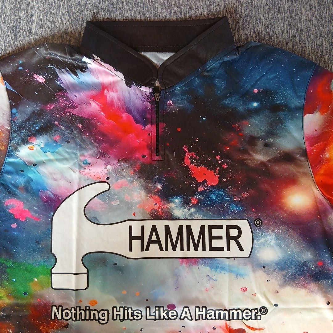 ✨新品✨ハンマー　2XLサイズ　宇宙　カラフル　大きいサイズ　ボウリングウェア