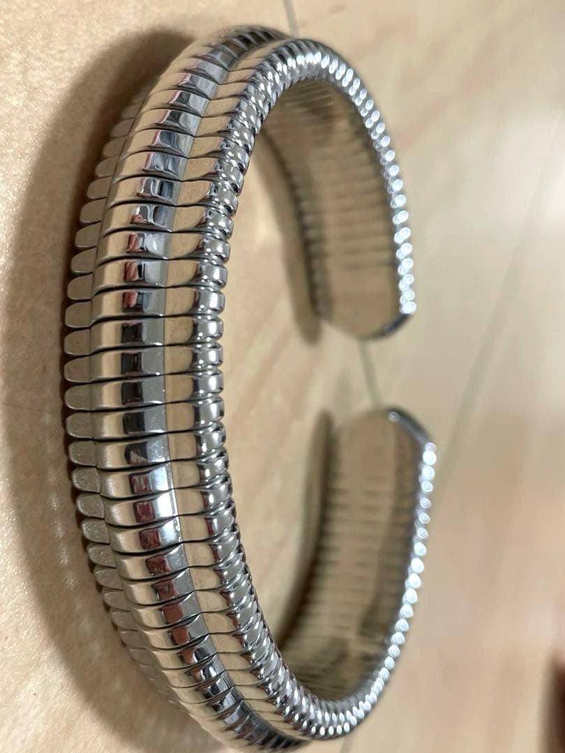 美品 orgone オルゴンリング バングル ブレスレット シルバー系 施術用