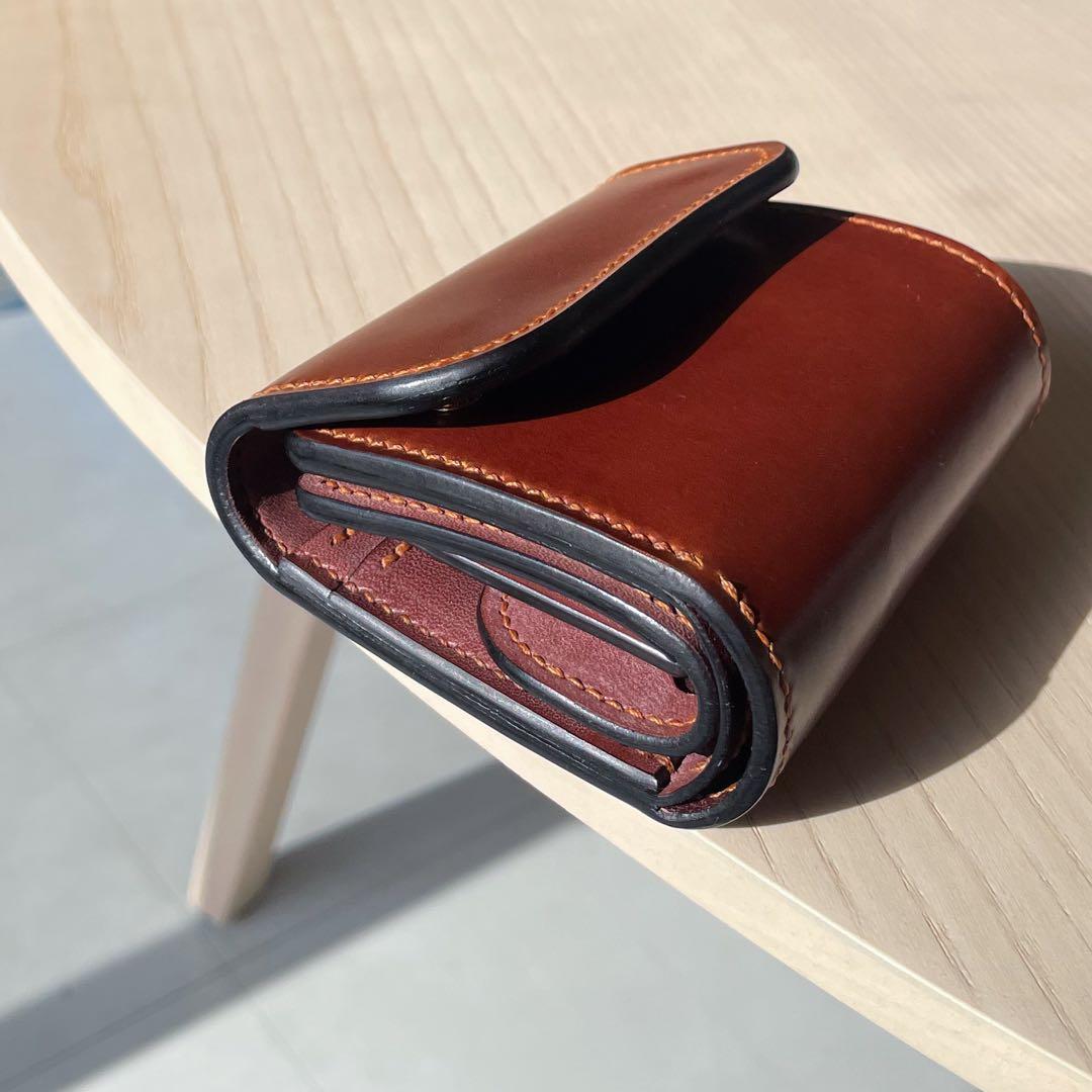 【在庫一掃セール】3つ折り財布 コードバン ブライドルレザー