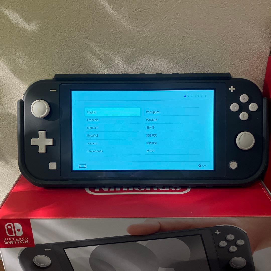 超美品　ニンテンドーSwitch Lite タフプロテクターセット　人気グレー色