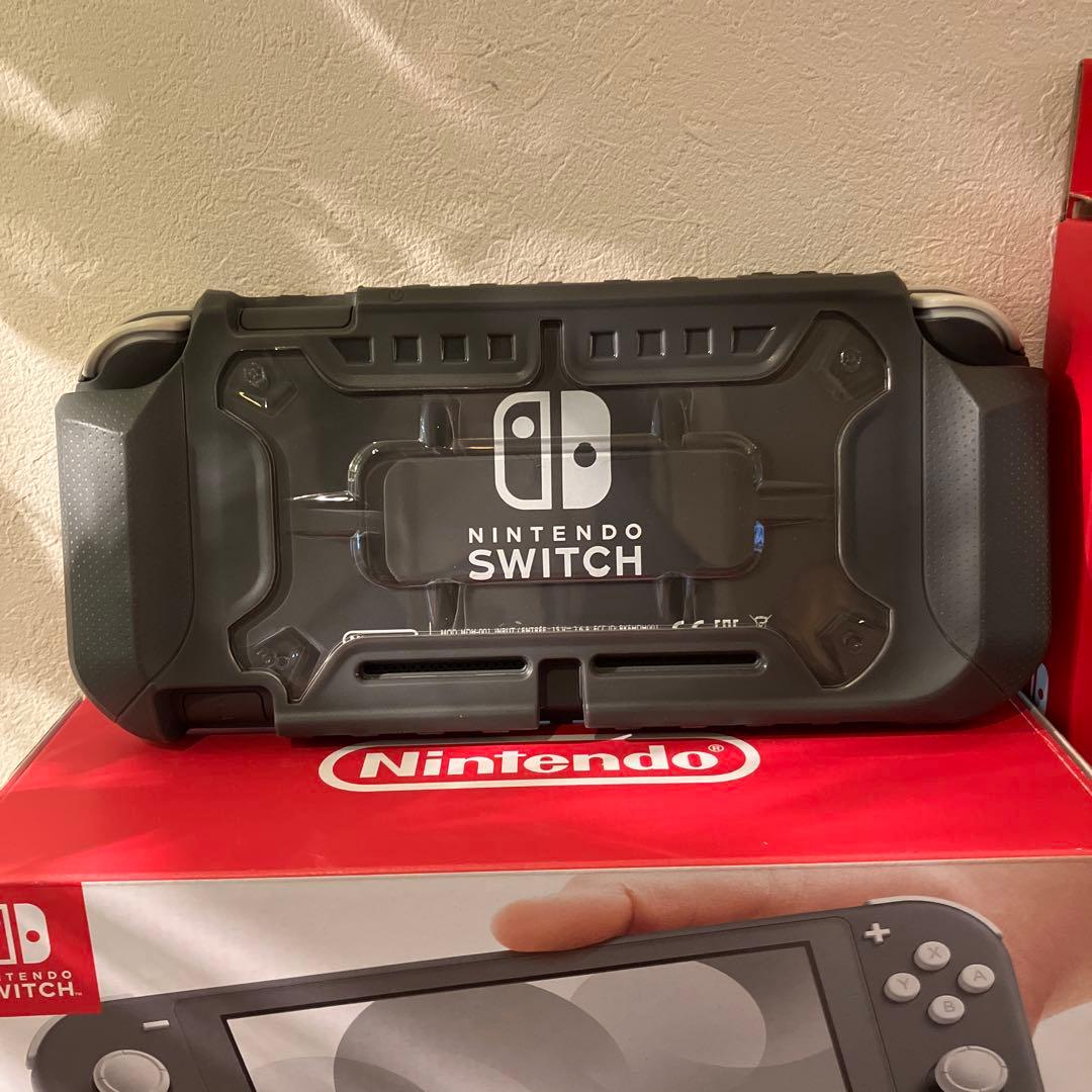 超美品　ニンテンドーSwitch Lite タフプロテクターセット　人気グレー色