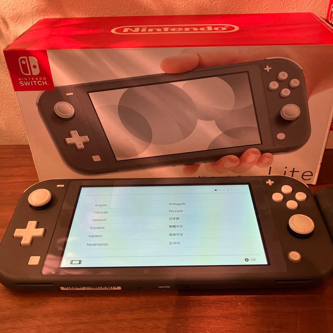 超美品　ニンテンドーSwitch Lite タフプロテクターセット　人気グレー色