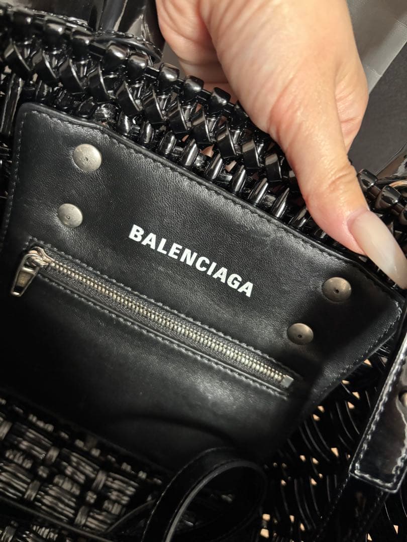 BALENCIAGA ビストロXSブラック かごバッグ
