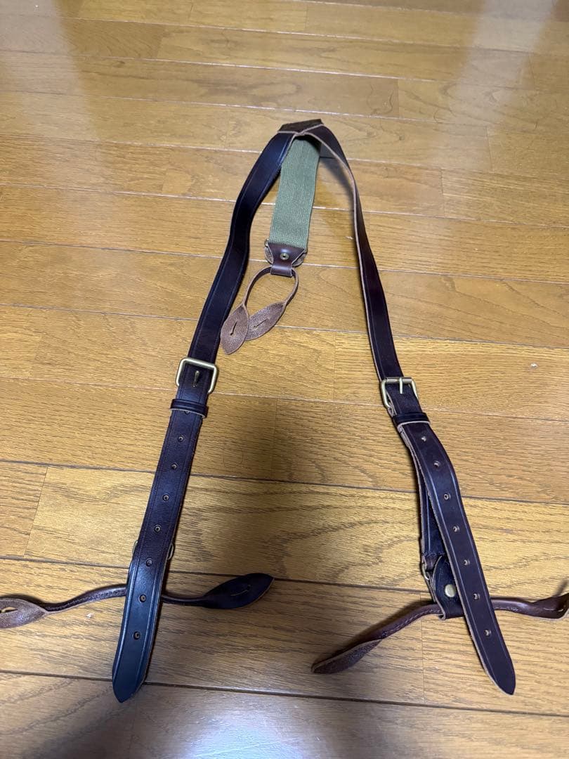 Nigel Cabourn ブラウン サスペンダー