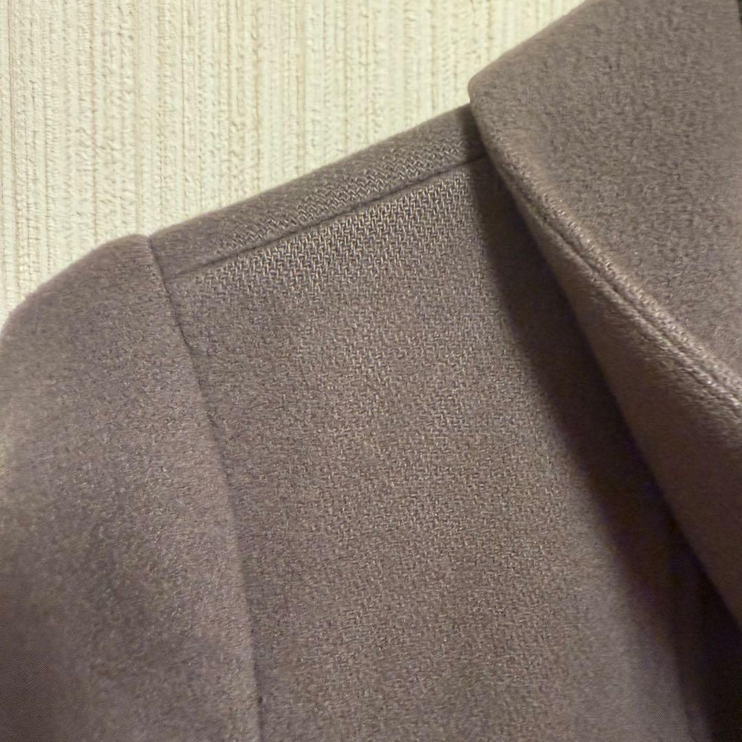 Noela 2WAYカラーバックプリーツウールトレンチコート　茶