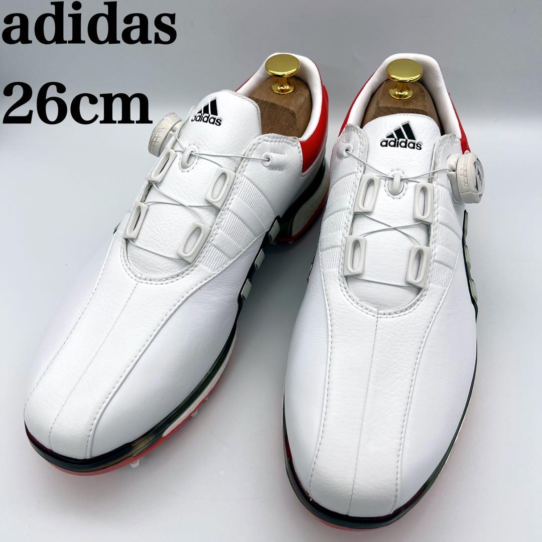 【美品】 アディダス ゴルフシューズ TOUR360 BOA 白 26cm