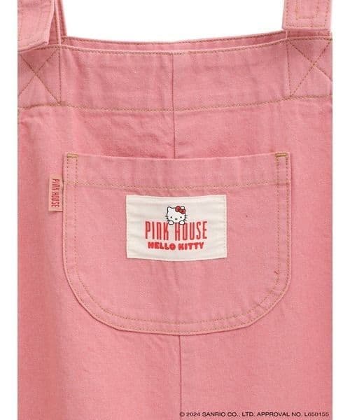 ピンクハウス　ハローキティ　サロペット　ネームワッペン使い