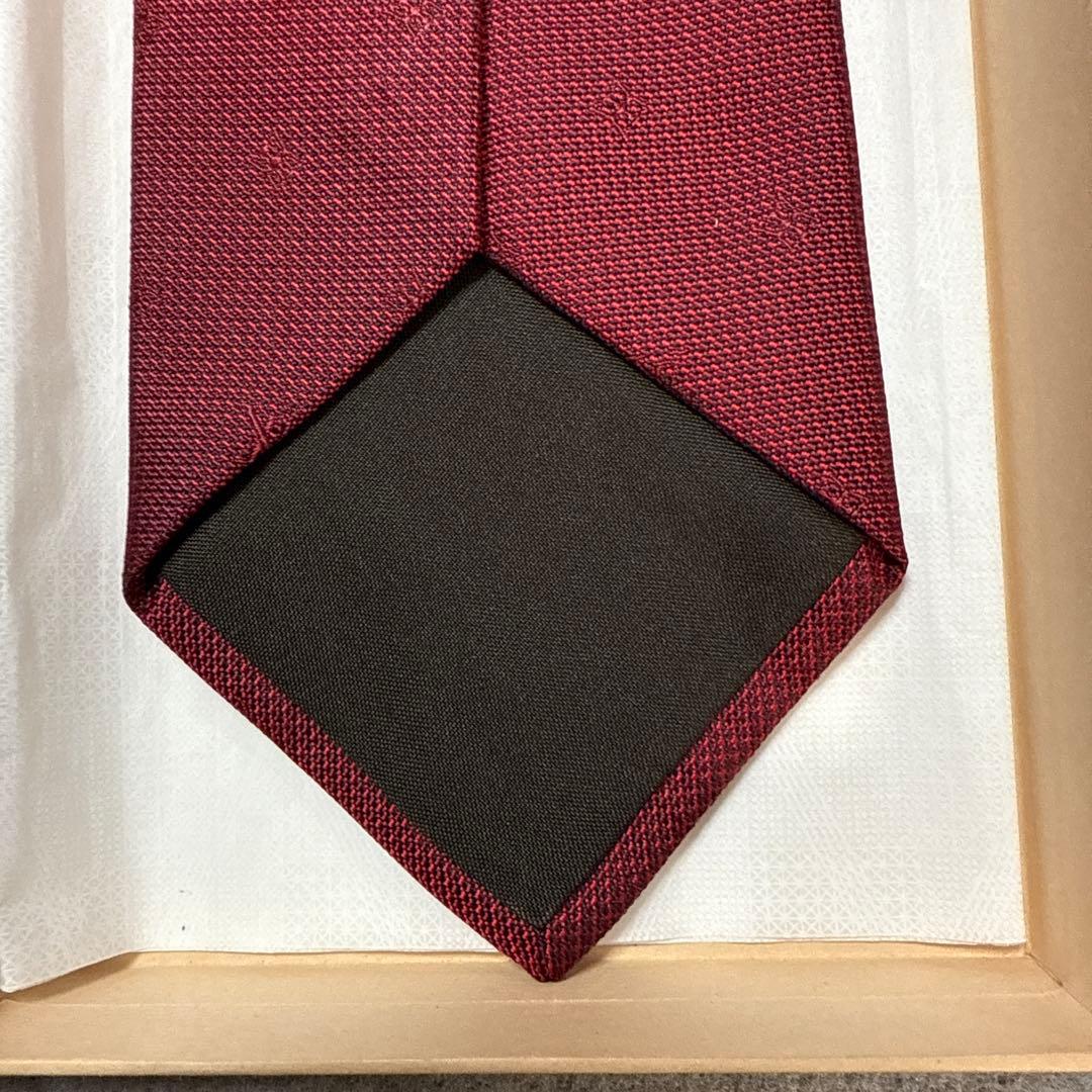 美品　ルイヴィトン　ネクタイ　赤　モノグラム　シルクジャガード