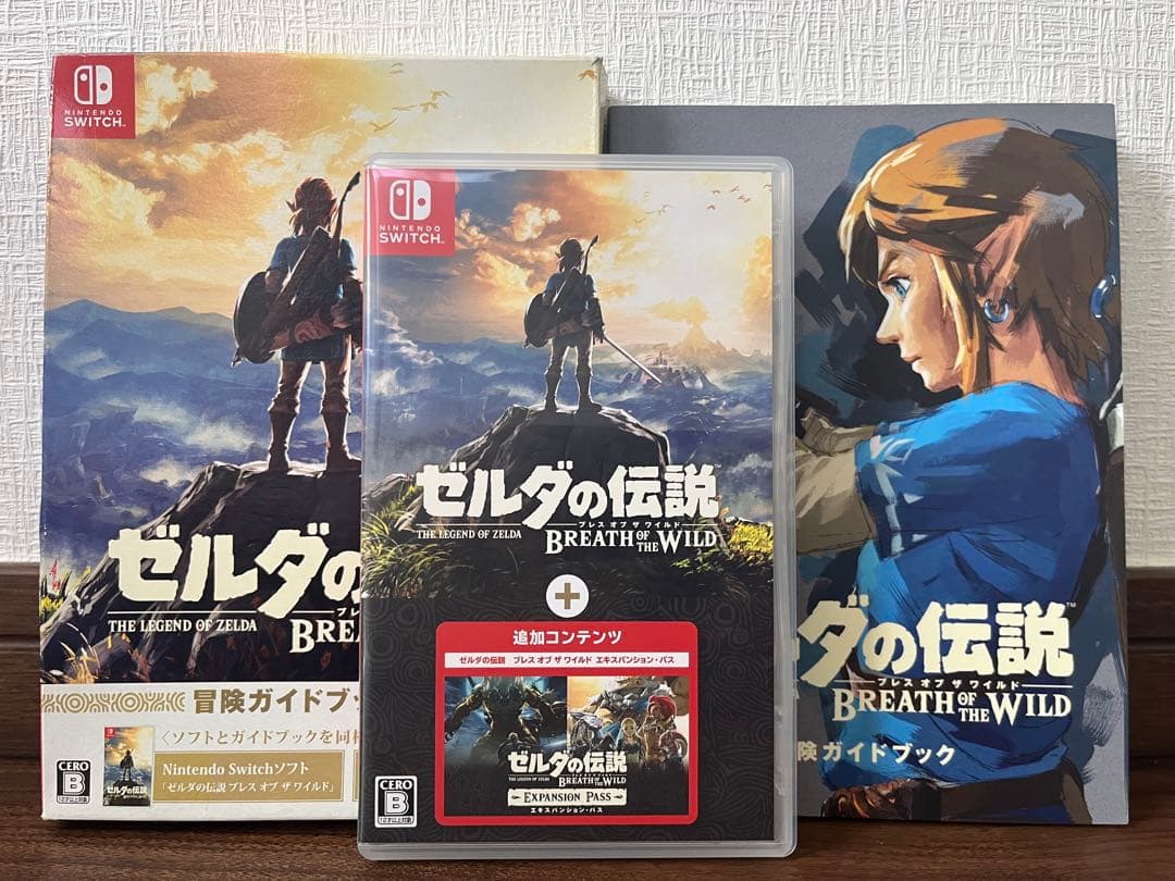 【美品】ゼルダの伝説BOW エキスパンションパス&冒険ガイドブック付限定スリーブ