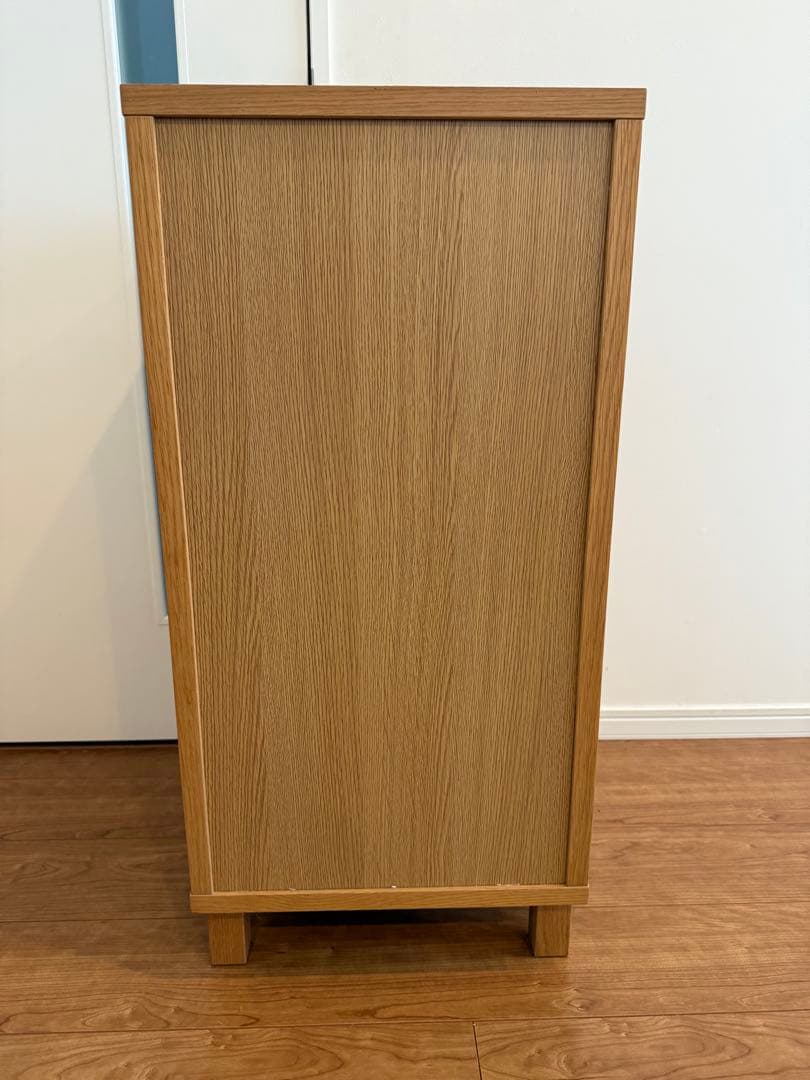 無印良品　チェスト　4段　オーク材　引き出し
