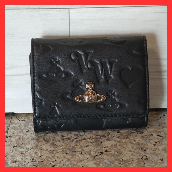【新品未使用】ヴィヴィアンウエストウッド三つ折り財布　913VW165　ブラック