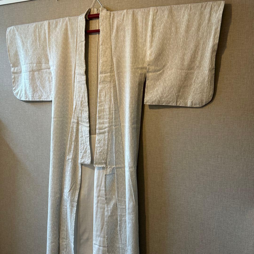 美品　トールサイズ　阿波しじら　浴衣　単衣　裄丈69 身丈168