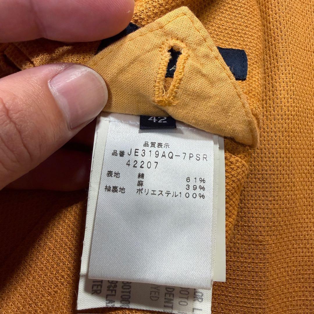 ラルディーニ　テーラードジャケット コットンリネン　イエロー　42