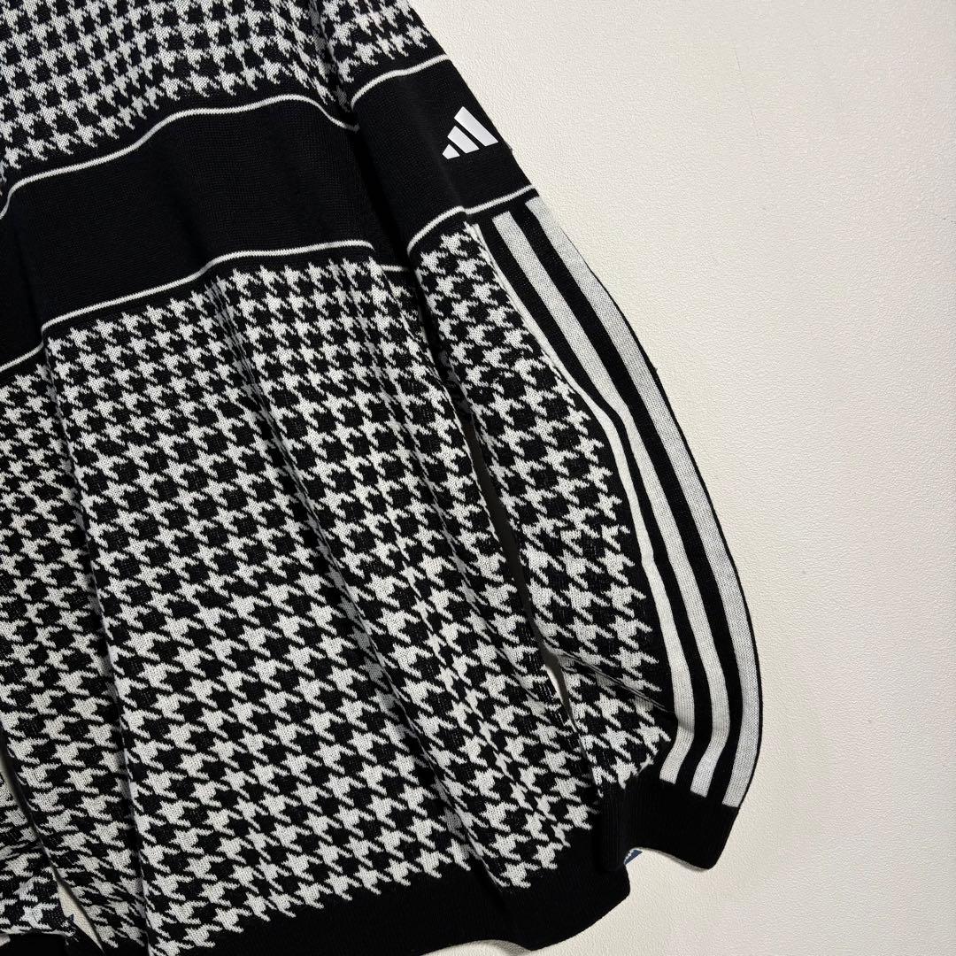 未使用　adidas ゴルフ　ネックモックチェック　プリーツ　セットアップ