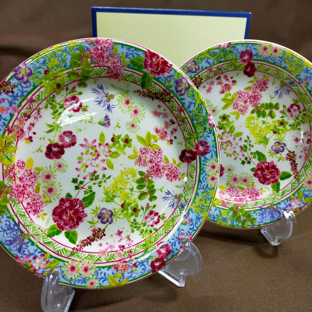 Gien Millefleurs ジアン ミルフルール カナッペプレート ペア！