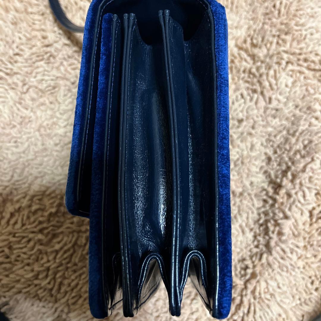 Roberta di Camerino オールド　ベロア　ショルダーバッグ　濃紺