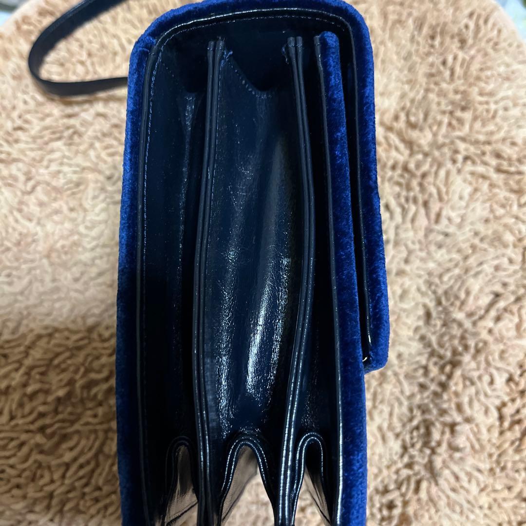 Roberta di Camerino オールド　ベロア　ショルダーバッグ　濃紺