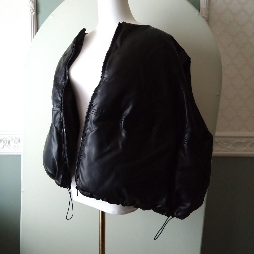 ★chuclla PUレザー サークルダウンベスト chw23a027